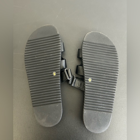 STEVE MADDEN Size 9 Black Leather Mayven Slide Sandals SLIP ON - Picture 5 of 9